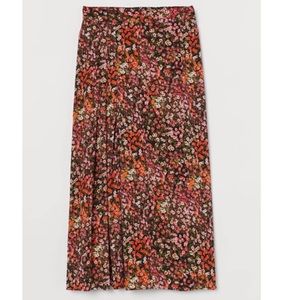 Multicoloured Floral MIDI Length Skirt